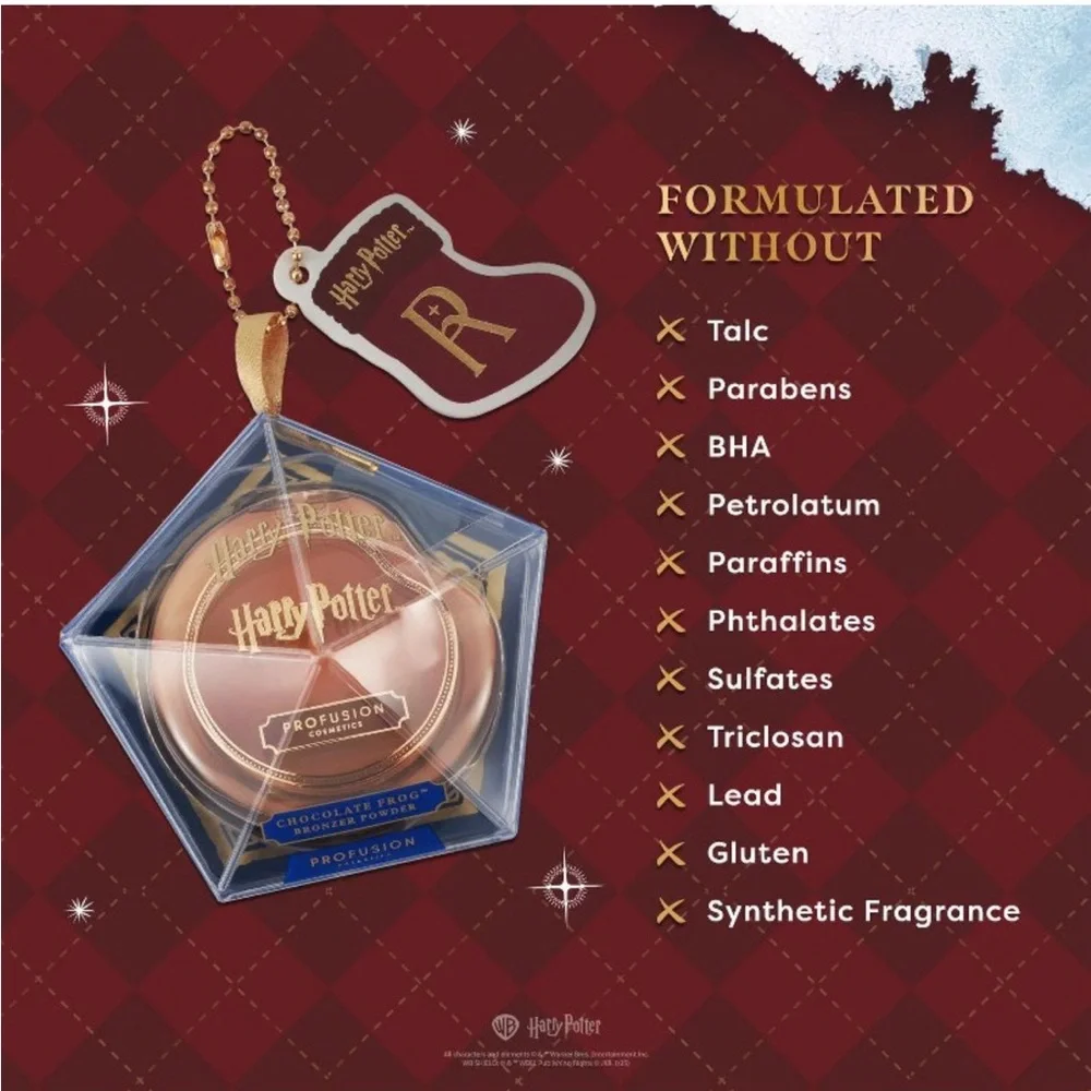 Harry Potter Profusion Cosmetics Chocolate Frog Bronzer powder Christmas gift